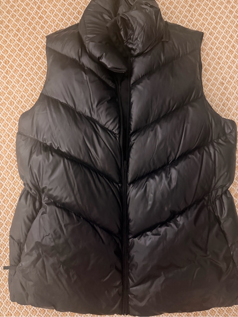 Womens athleta down Black Quilted Puffer Vest - Sleeveless Jacket packable